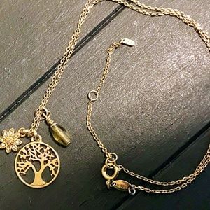 Fossil Tree of Life charm necklace